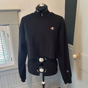 Champion Black Cropped Pullover